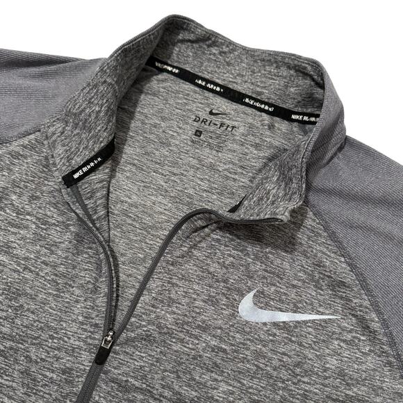 Nike Running Dri Fit Element 1/2 Zip Pullover Men's XL Heathered Gray AH8973-021 - Picture 2 of 5